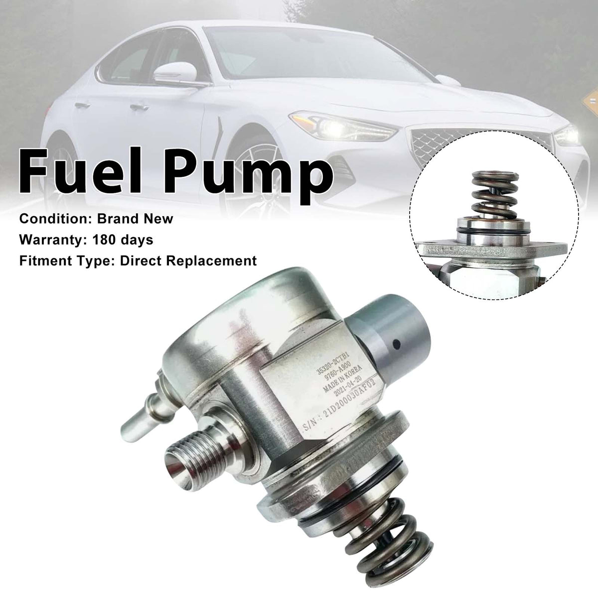 High Pressure Fuel Pump 35320-2CTB1 Pour Hyundai Genesis G70 Pour Stinger 2.0L