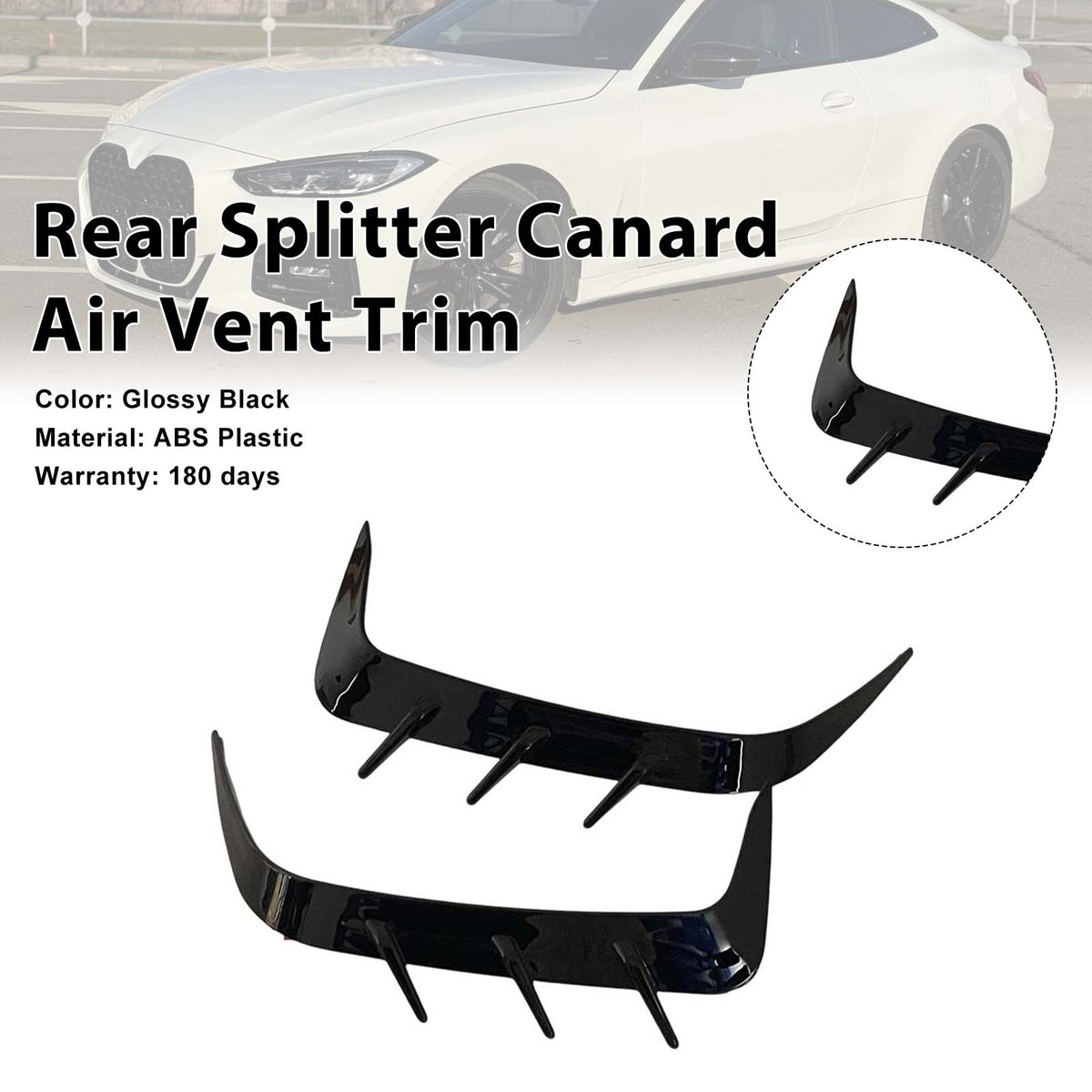 Rear Bumper Splitter Canard Air Vent Trim Pour BMW 4 Series Coupe G22 2021-2026