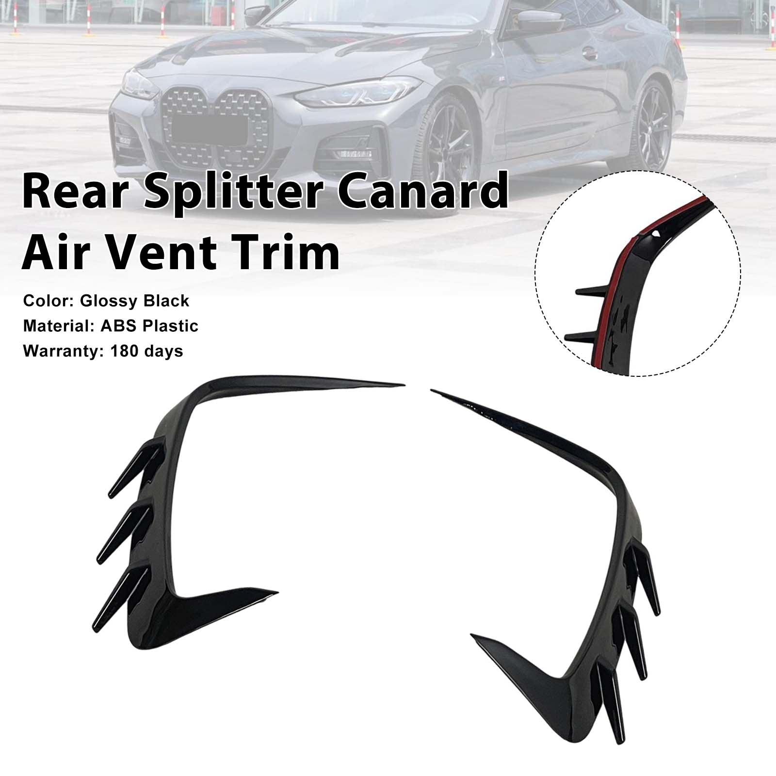 Rear Bumper Splitter Canard Air Vent Trim Pour BMW 4 Series Coupe G22 2021-2026