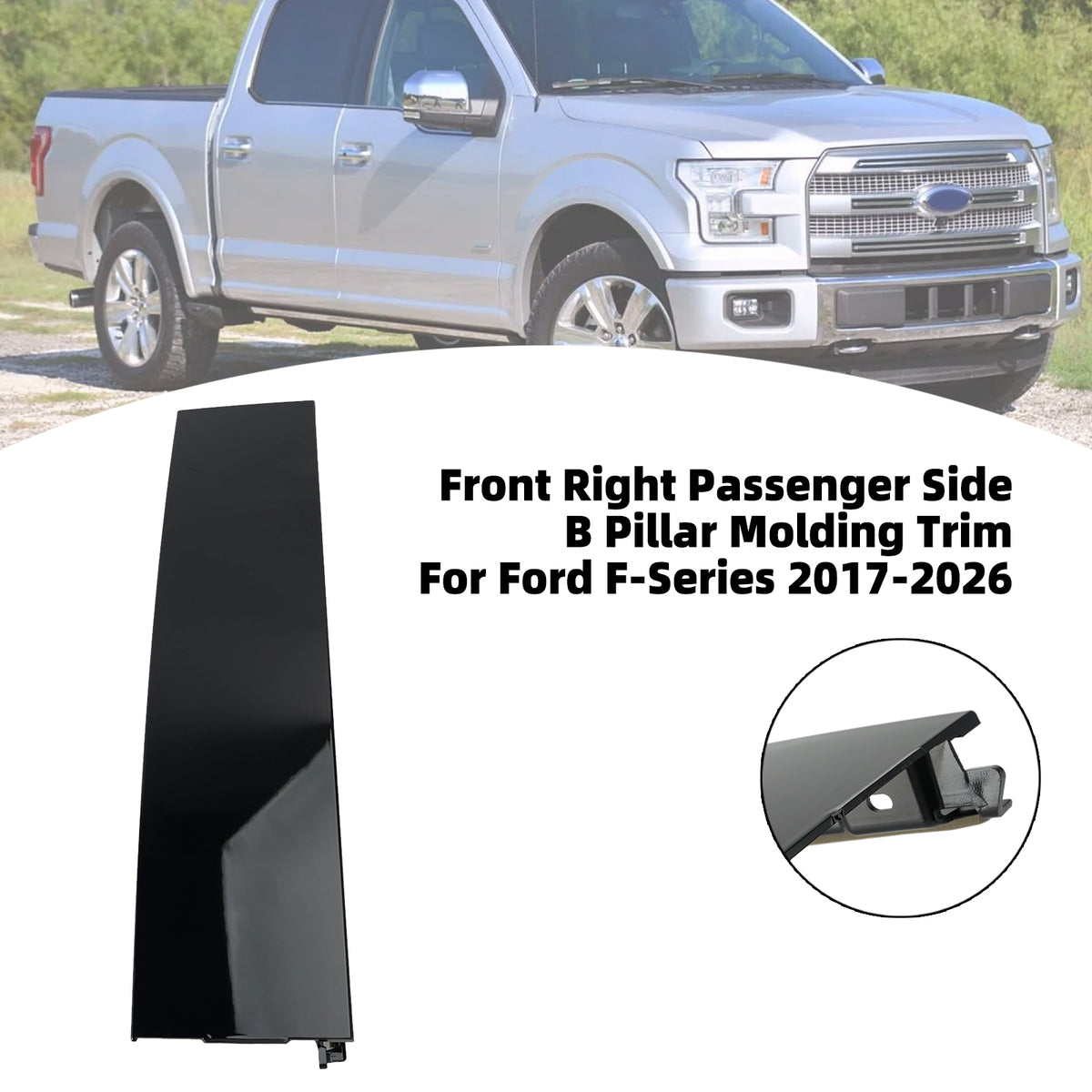 Moulure de Montant B Avant Droite Pour Ford F-Series 2017-2026