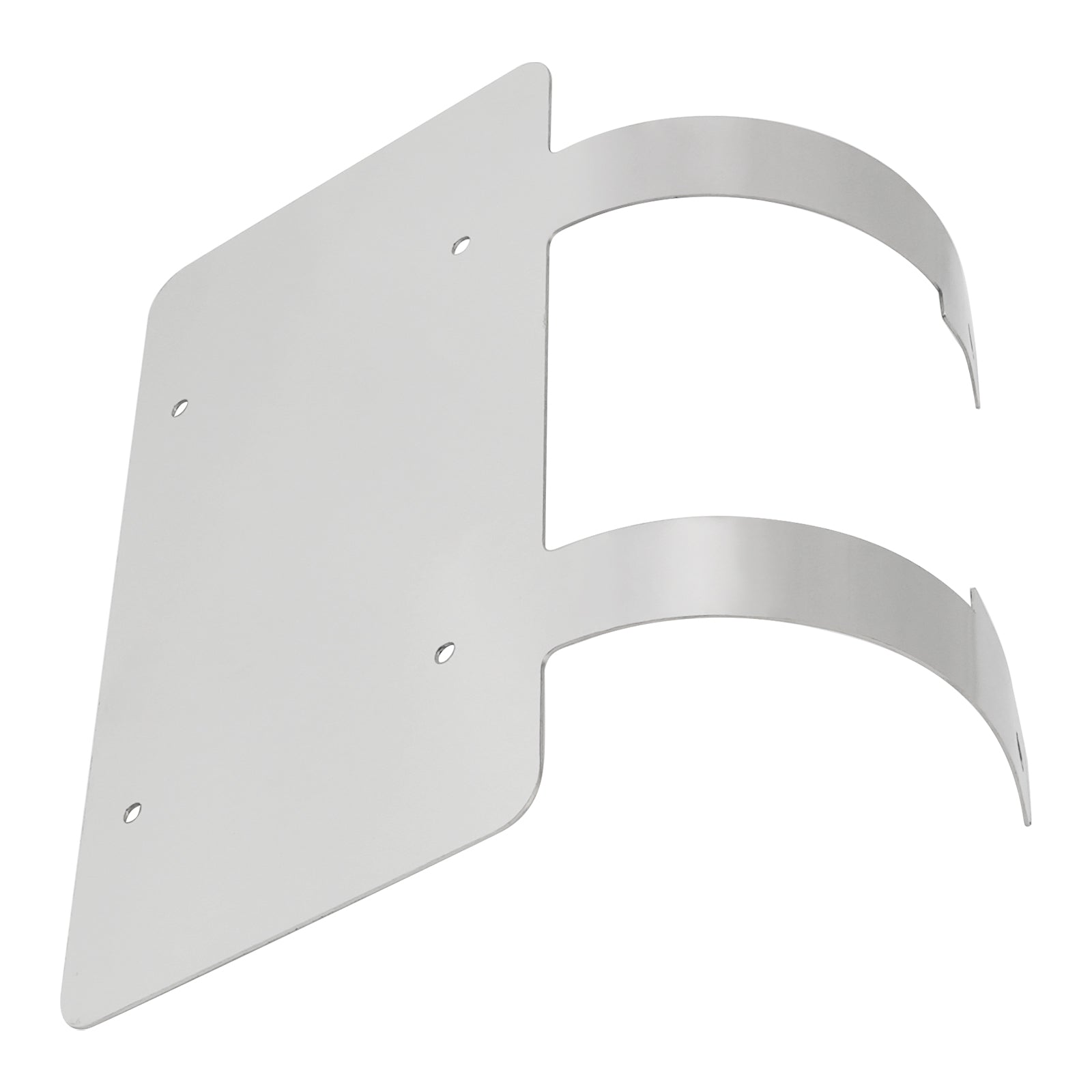 Protège-cerfs camion semi-remorque Support plaque inox Argent