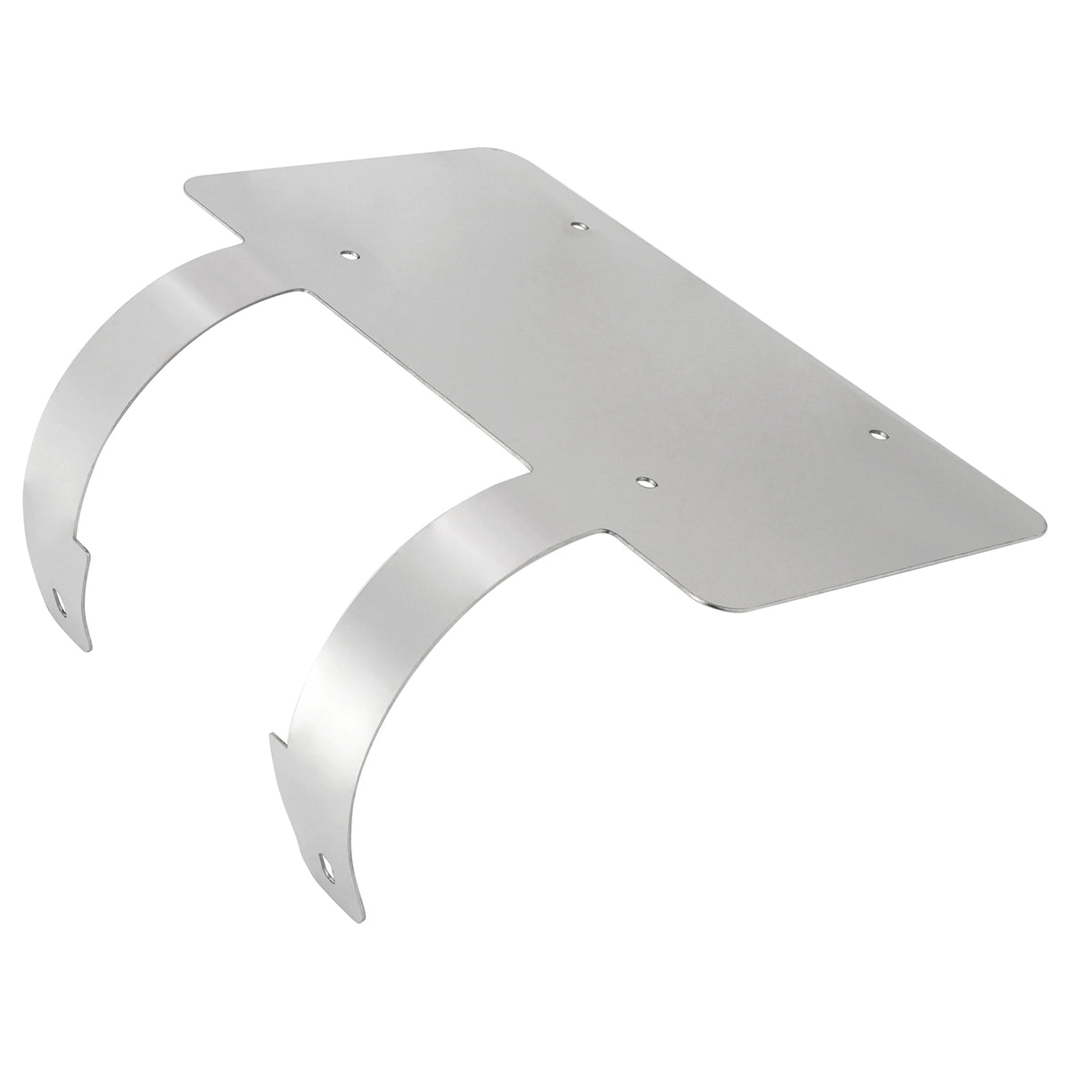 Protège-cerfs camion semi-remorque Support plaque inox Argent