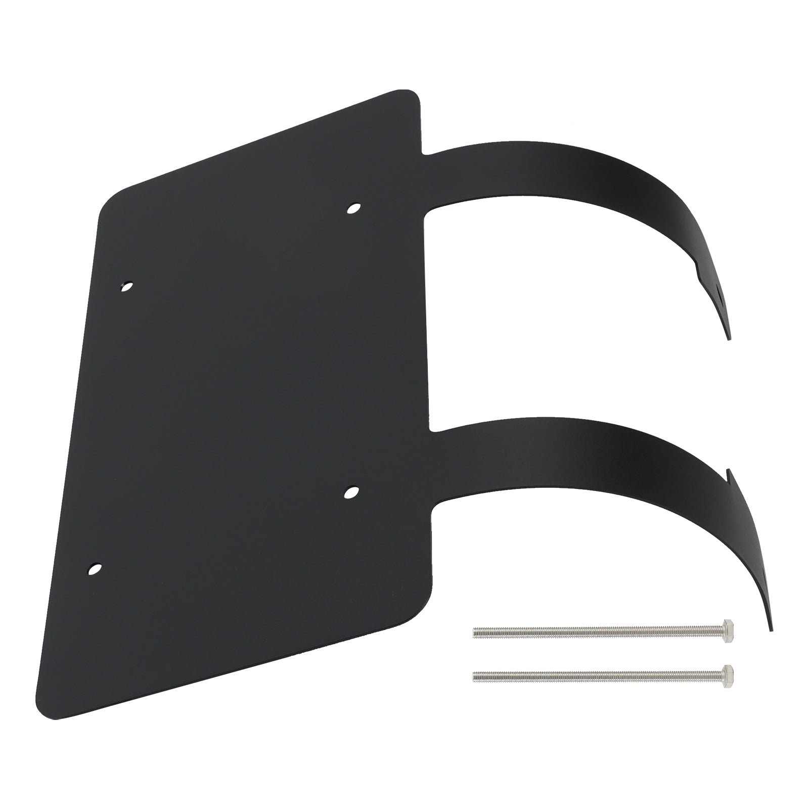 Protège-cerfs camion semi-remorque Support plaque inox Noir