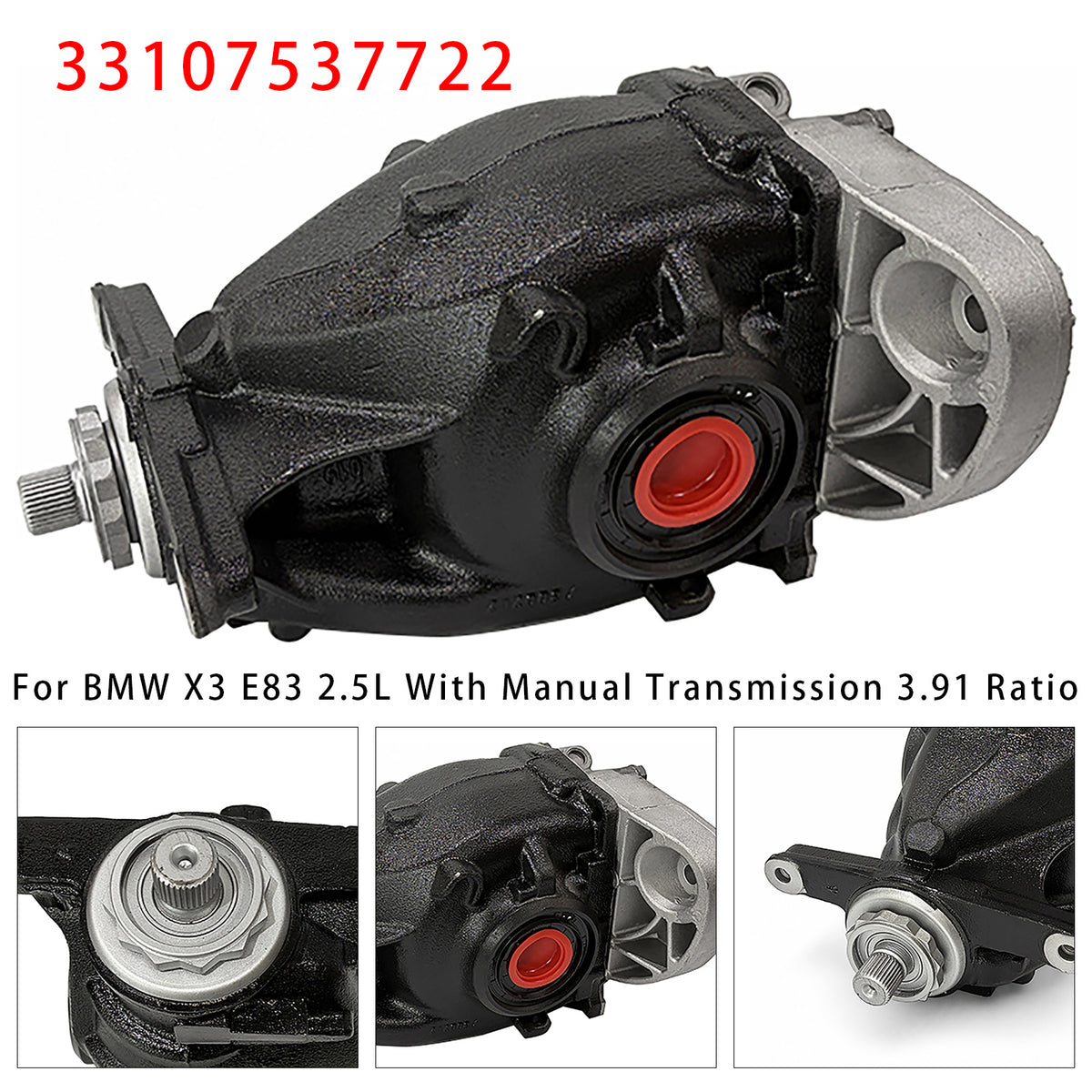 Différentiel Arrière 33107537722 Rapport 3.91 Pour BMW X3 E83 2.5L