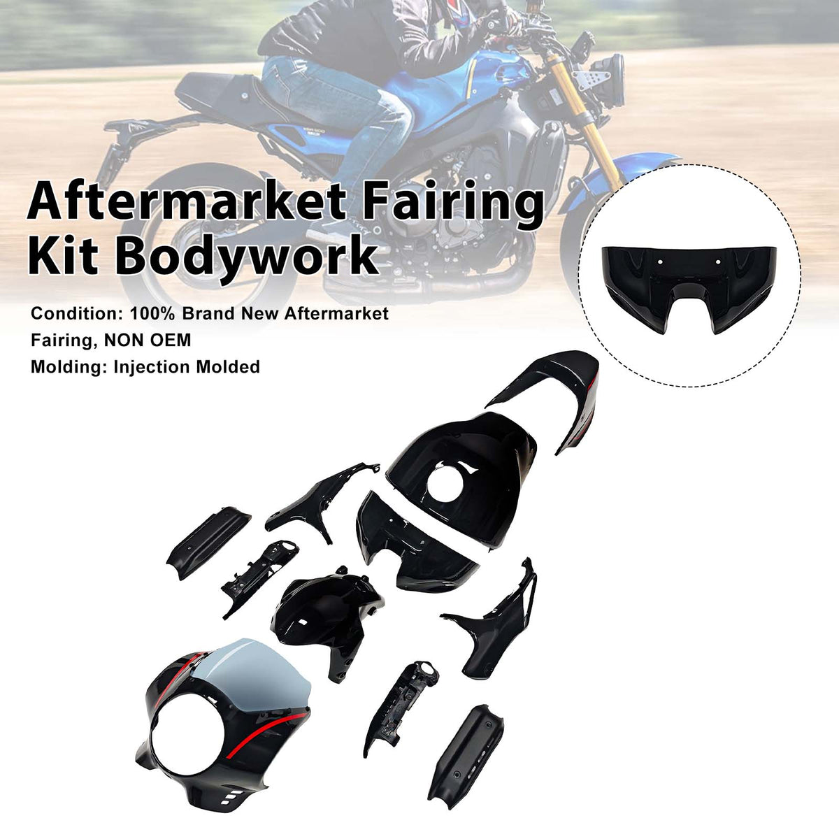Injektion ABS Plastikkörperverkleidungskit für Yamaha XSR900 2022-2026 002#