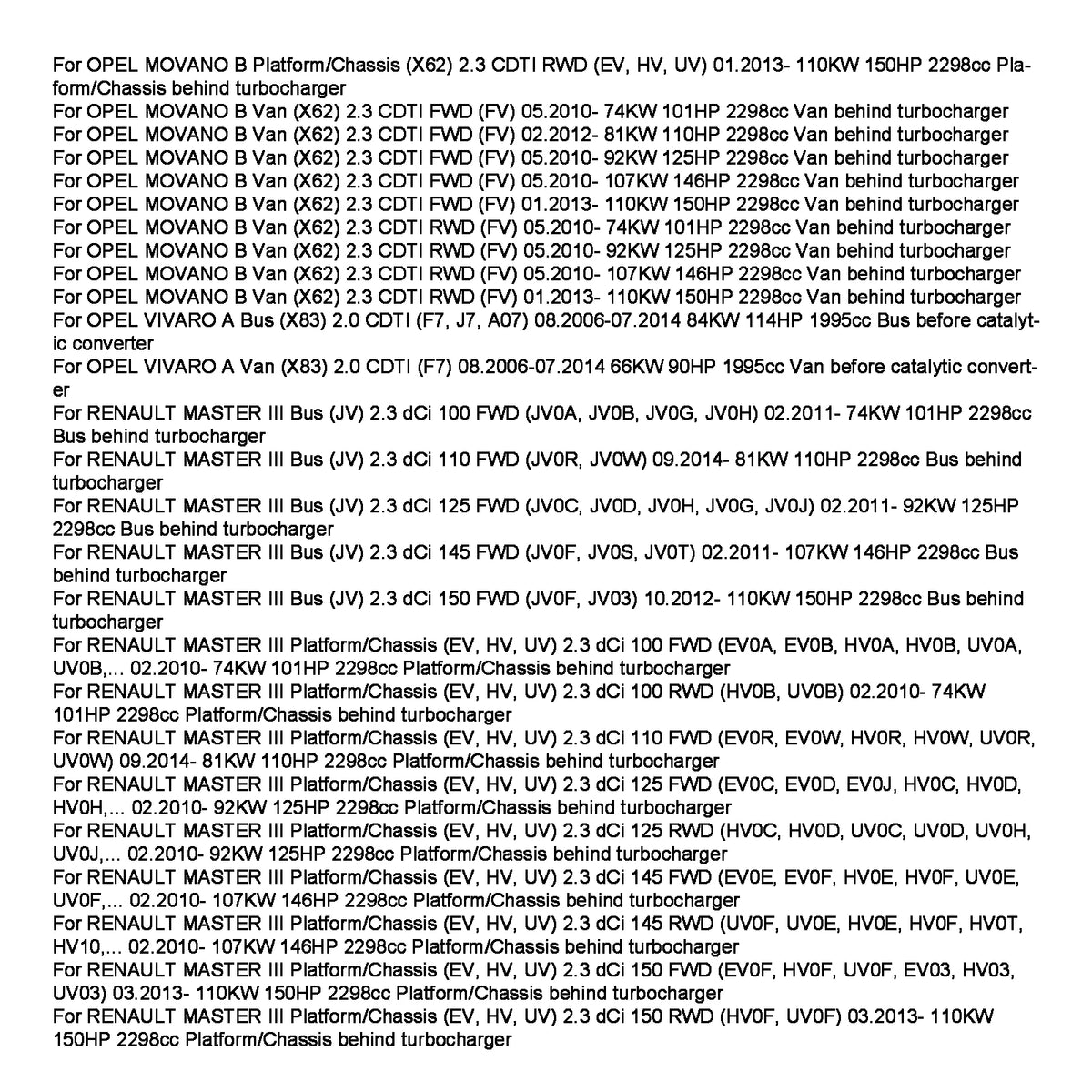 Senzor temperature izpušnih plinov 8200930751 za Renault Trafic II 2.0 2006-