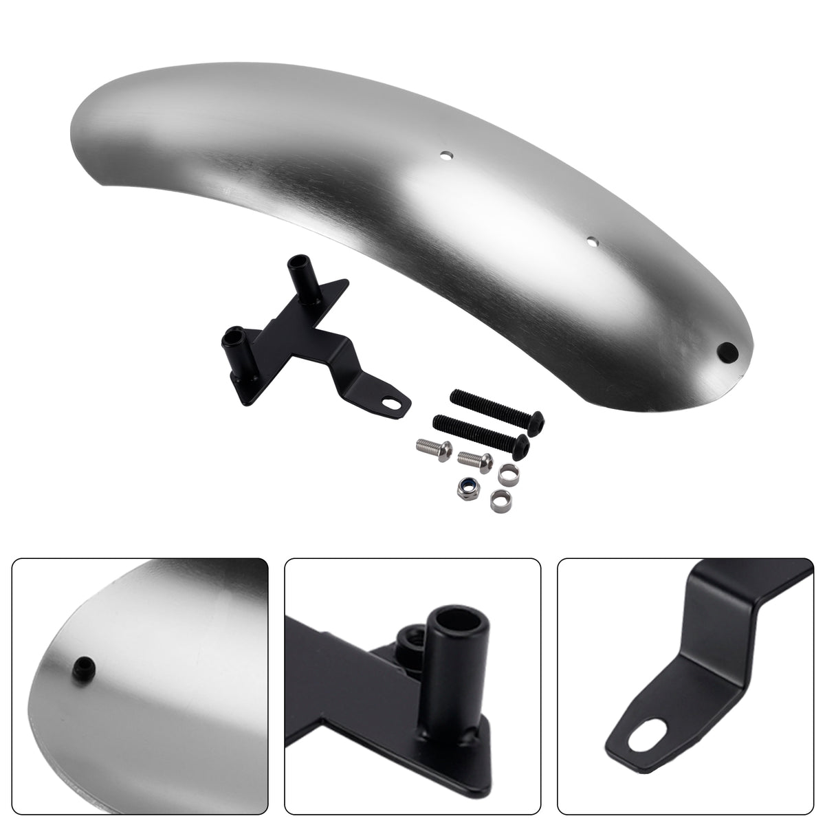 Garde-boue avant étendu en alliage d'aluminium pour Street Scrambler 900 2026-2027 Silver