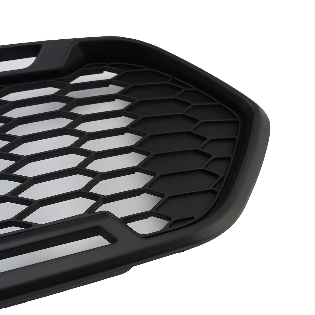 Mattschwarzer Frontstoßstangengrill für Ford Transit Custom Trail 2018–2023 mit 3 LEDs