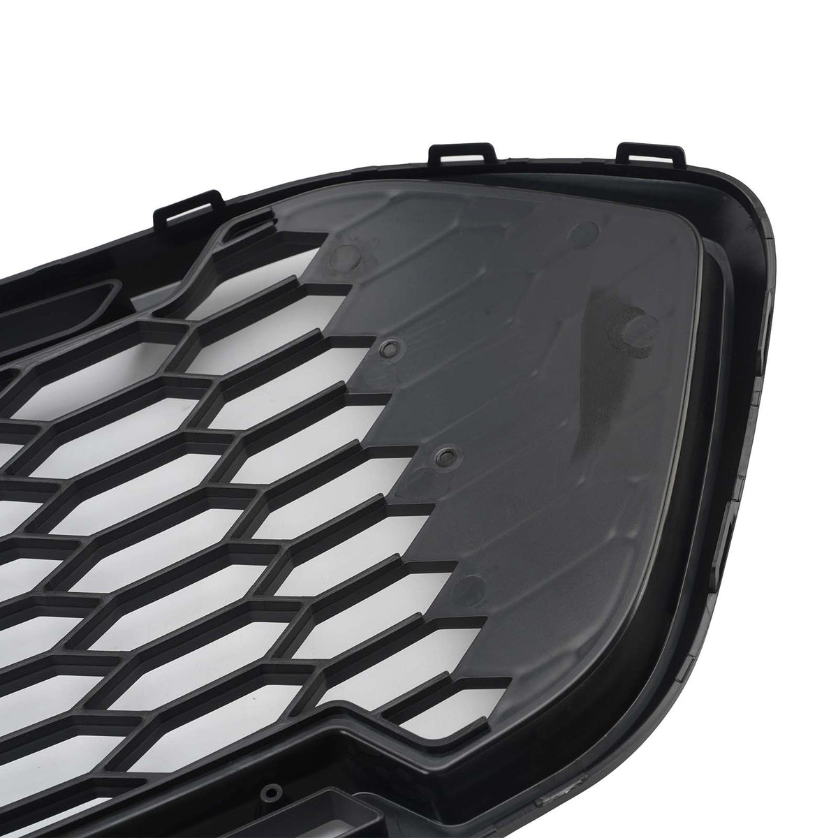 Mattschwarzer Frontstoßstangengrill für Ford Transit Custom Trail 2018–2023 mit 3 LEDs