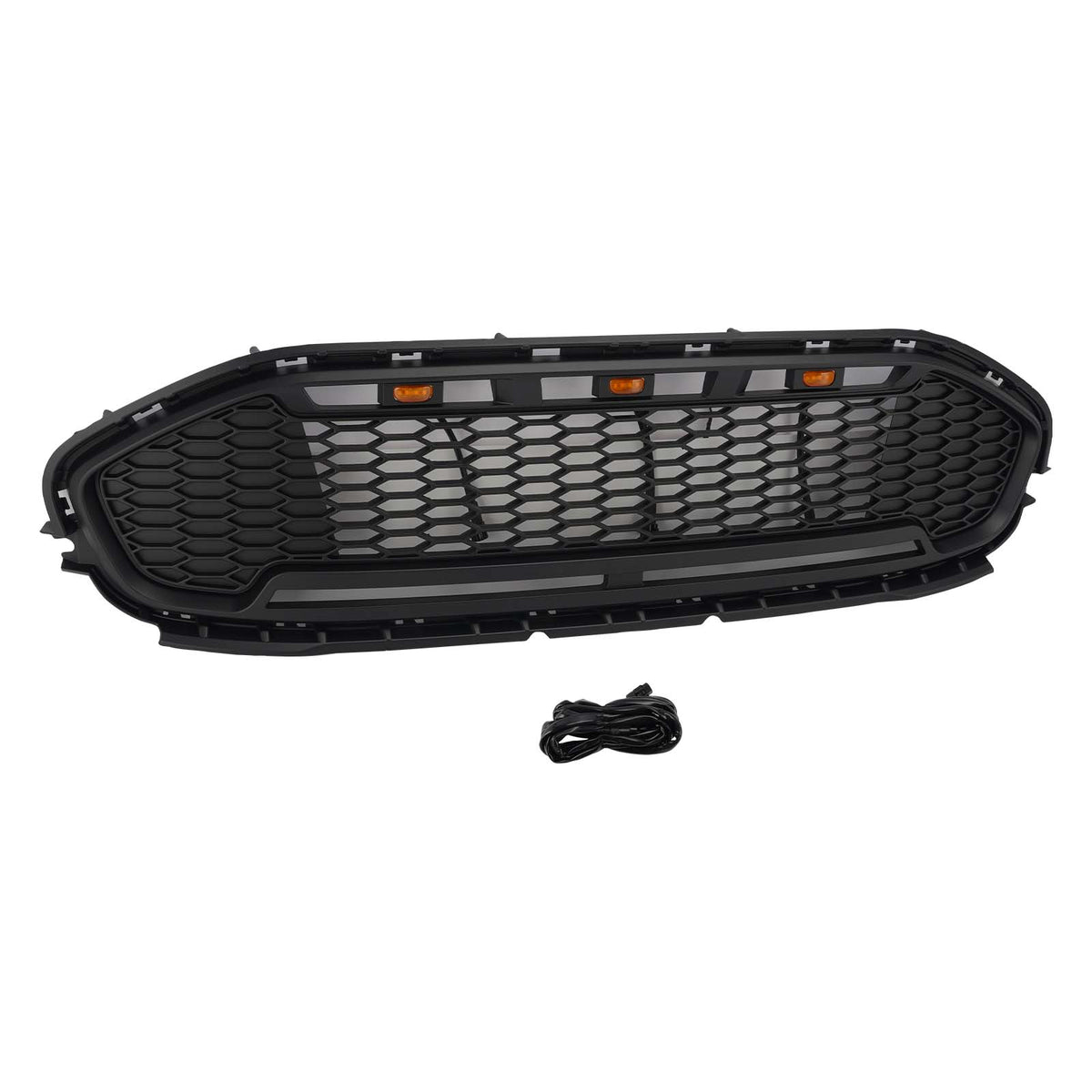 Black Front Bumper Grill Grille Pour Ford Transit Connect 2019-2023 W/LED