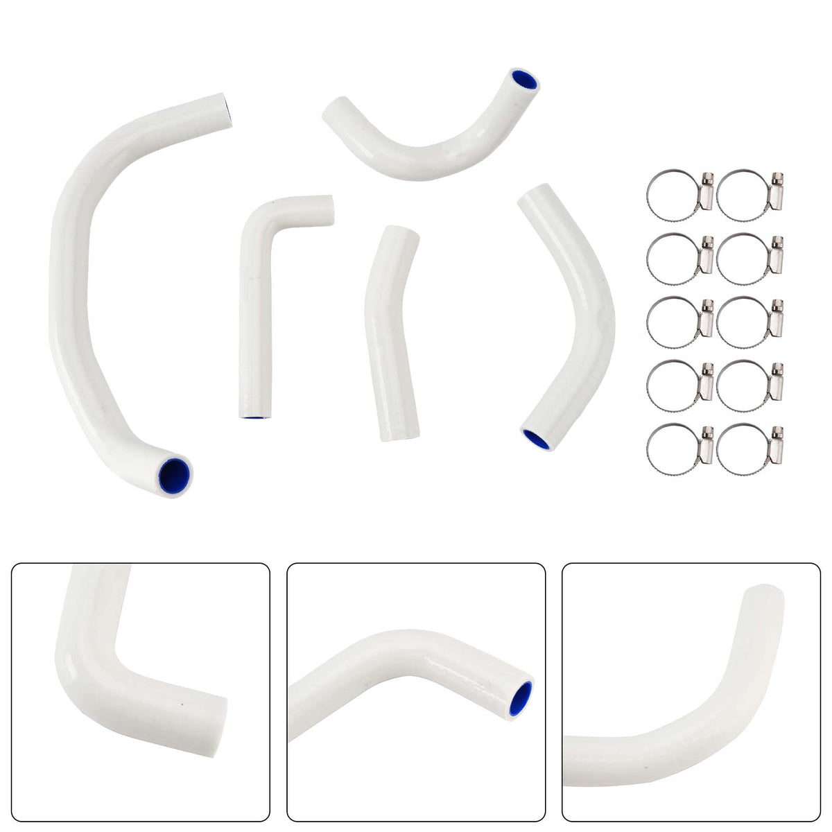 Kit de durites de refroidissement en silicone pour radiateur Honda CB500SF 2026+ White