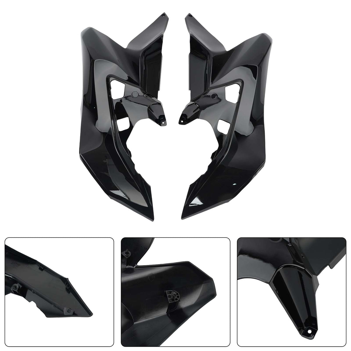 Protección lateral de chasis y carenado para Kawasaki Versys 1000 2019-2024 Negro