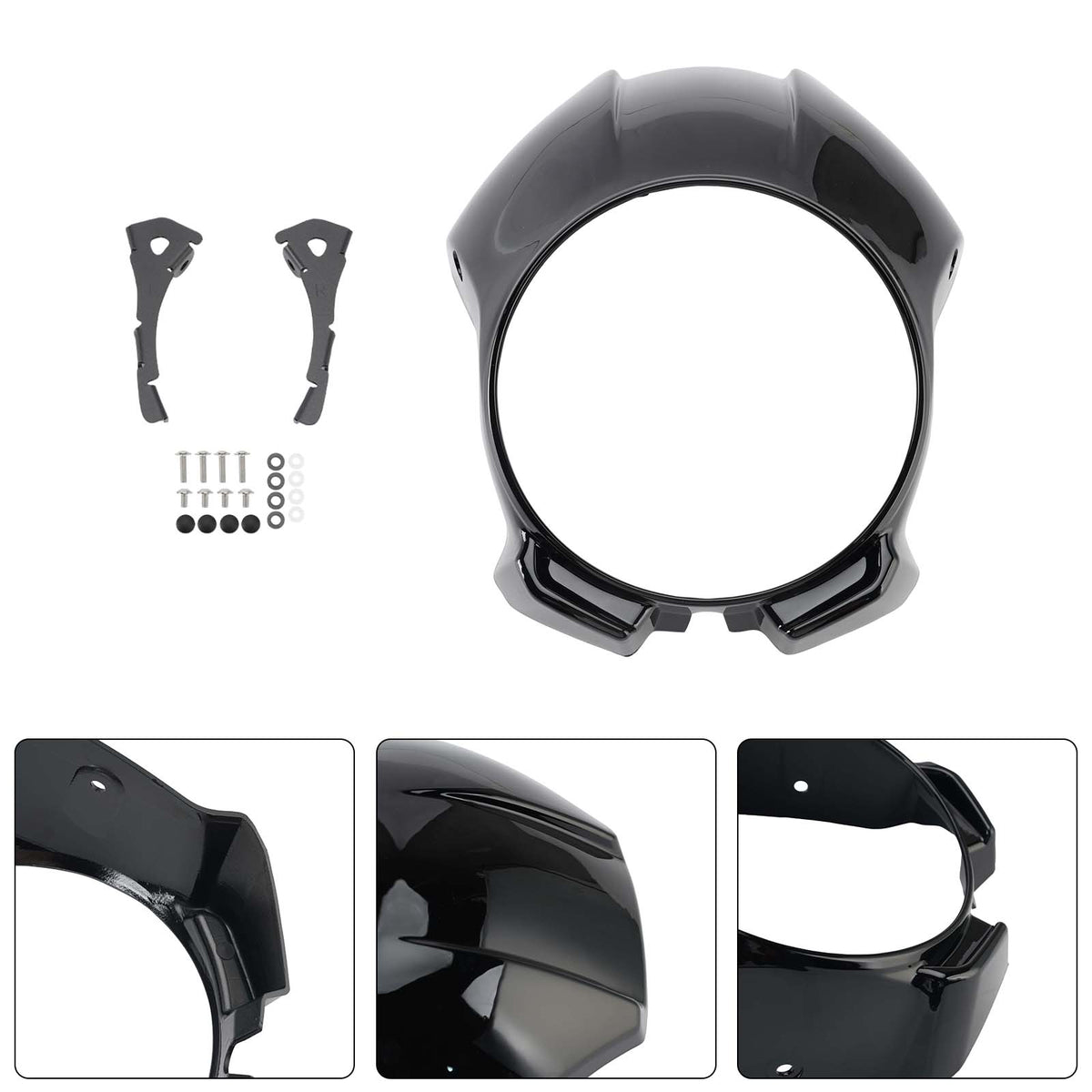 Carénage de phare et de pare-brise pour Honda Rebel CMX300 CMX500 2020-2026 Black