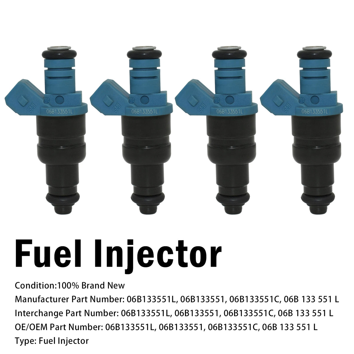 4X inyector de combustible para Audi A3 1.6L 1996-2003 A4 1.6L 1994-2000 06B133551L