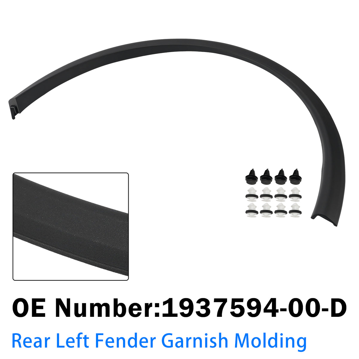 Moulure D’aile Arrière Gauche 1937594-00-D Pour Tesla Model Y 2025-2026