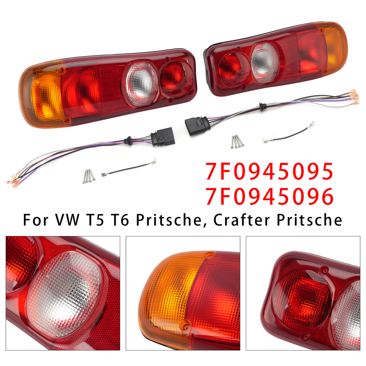 Par de luces traseras izquierda + derecha 7F0945095 7F0945096 para VW T5 T6 Crafter