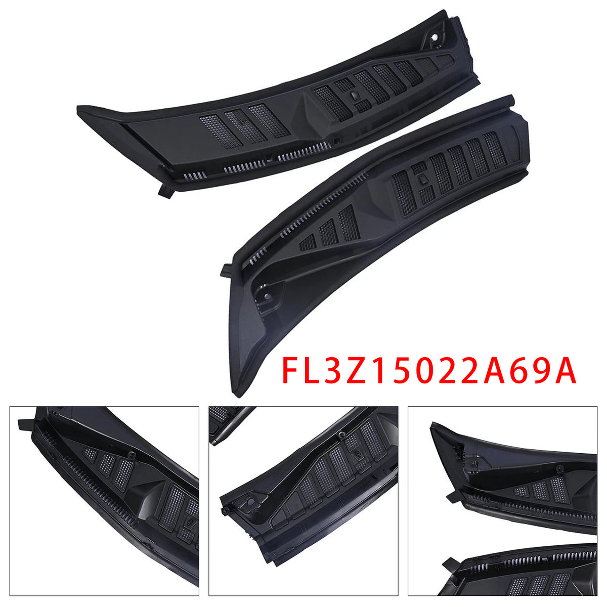 Rejilla del capó del limpiaparabrisas para Ford F150 F‑150 2015-2020