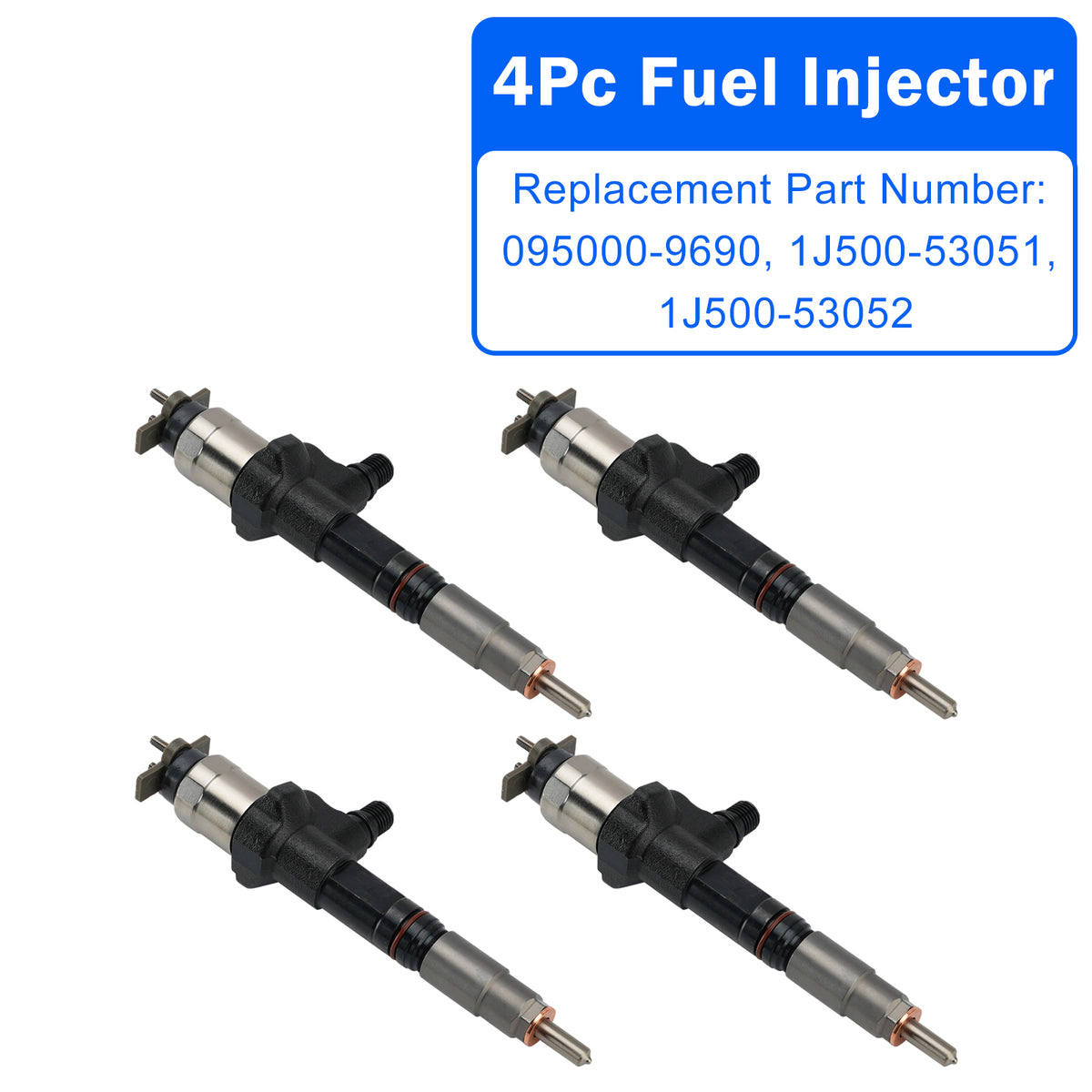 4X Injecteur De Carburant 095000-9690 1J500-53051 Pour Kubota V3800 V3800T Moteur
