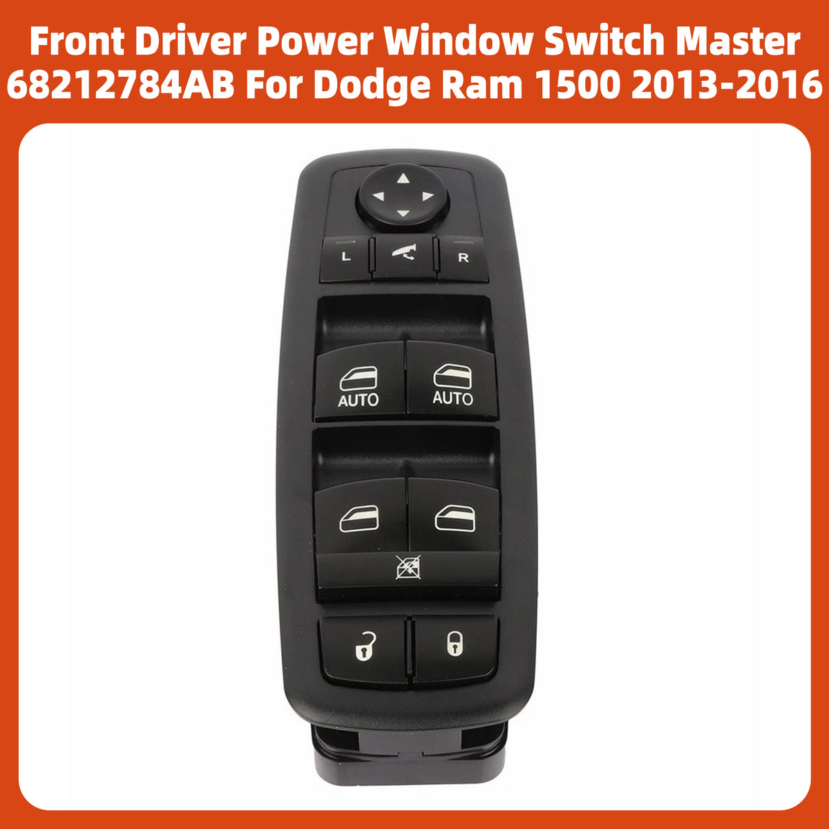 Interruptor principal de elevalunas eléctrico del conductor delantero 68212784AB para Dodge Ram 1500 2013-2016