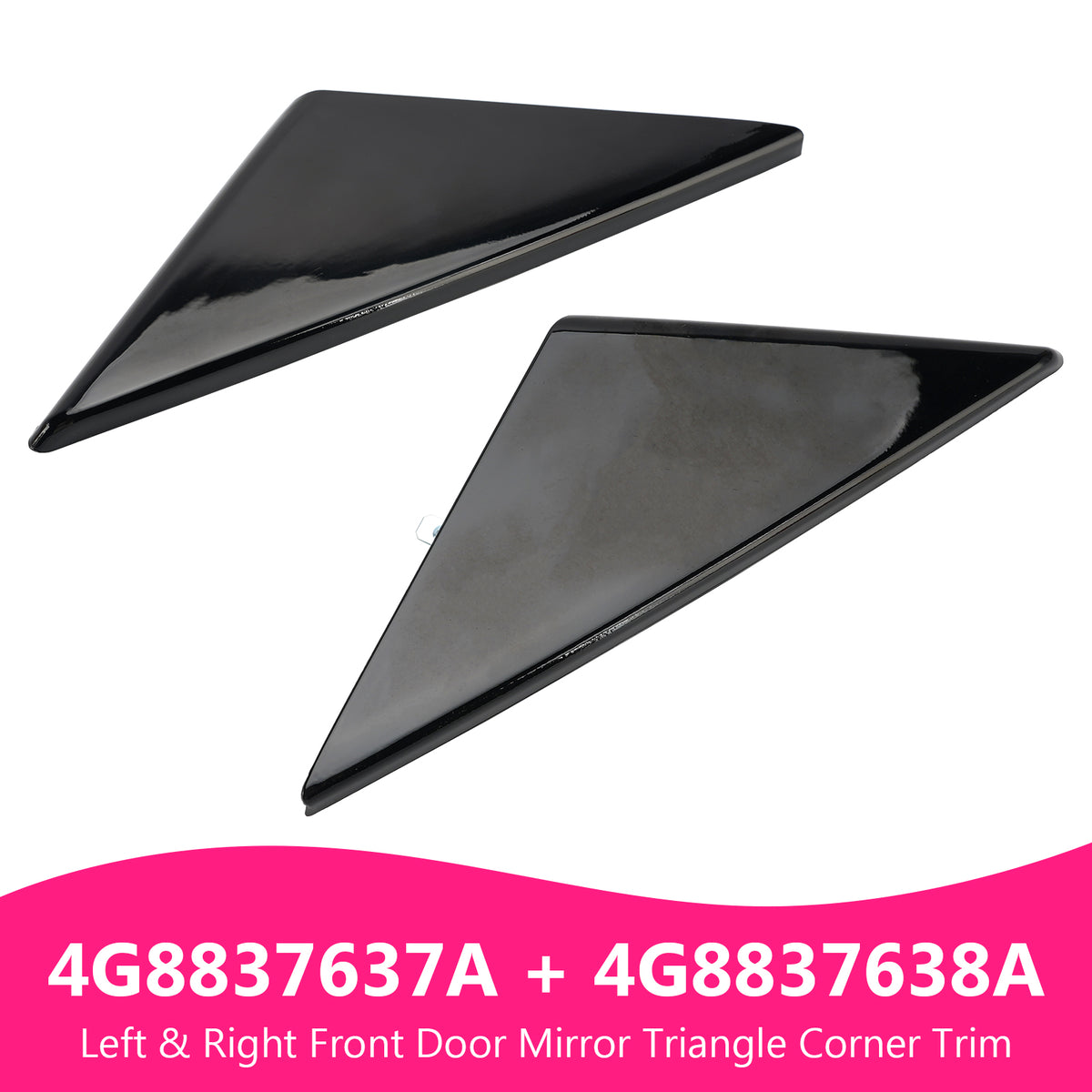 Espejo de puerta delantera triangular izquierdo y derecho para Audi A7 2011-2018