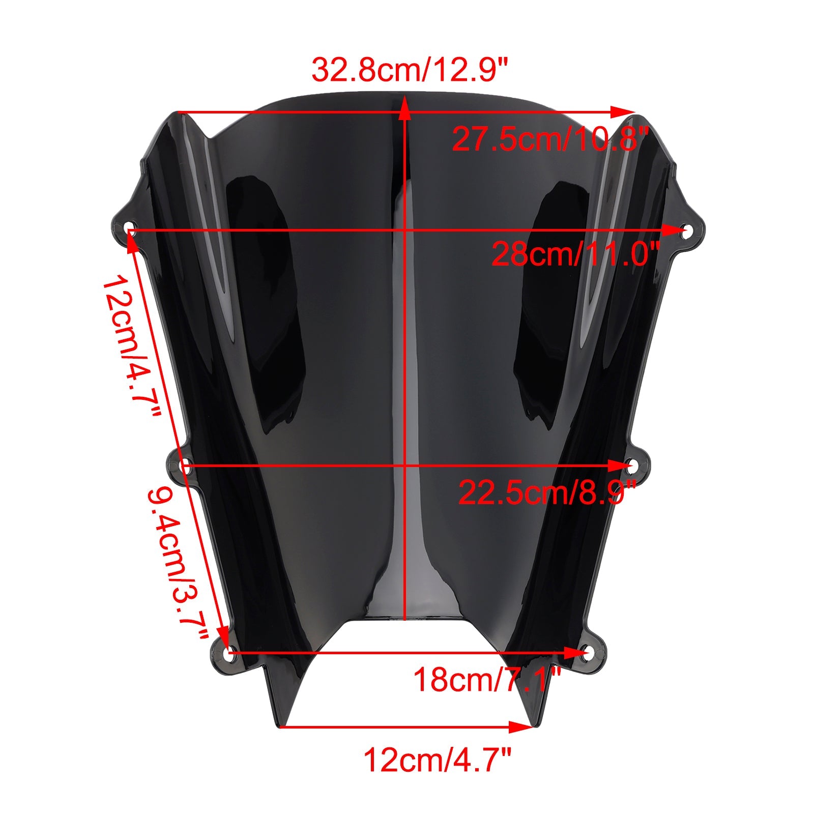 Windscherm compatibel met Suzuki GSX-8R 2024-2025 zwart
