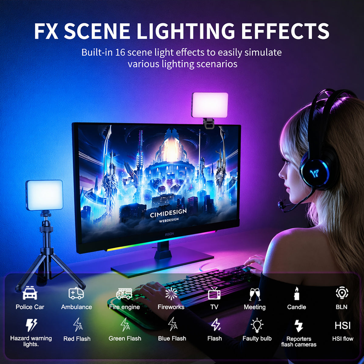 iReal-X3 RGB LED-videovalon täytevalo RGB muotokuvataskulamppu