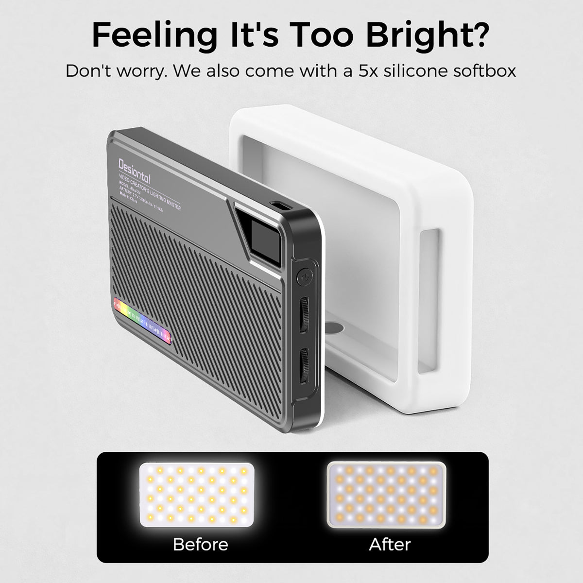 linterna portátil a todo color de luz de relleno de luz de vídeo LED iRealX4 RGB