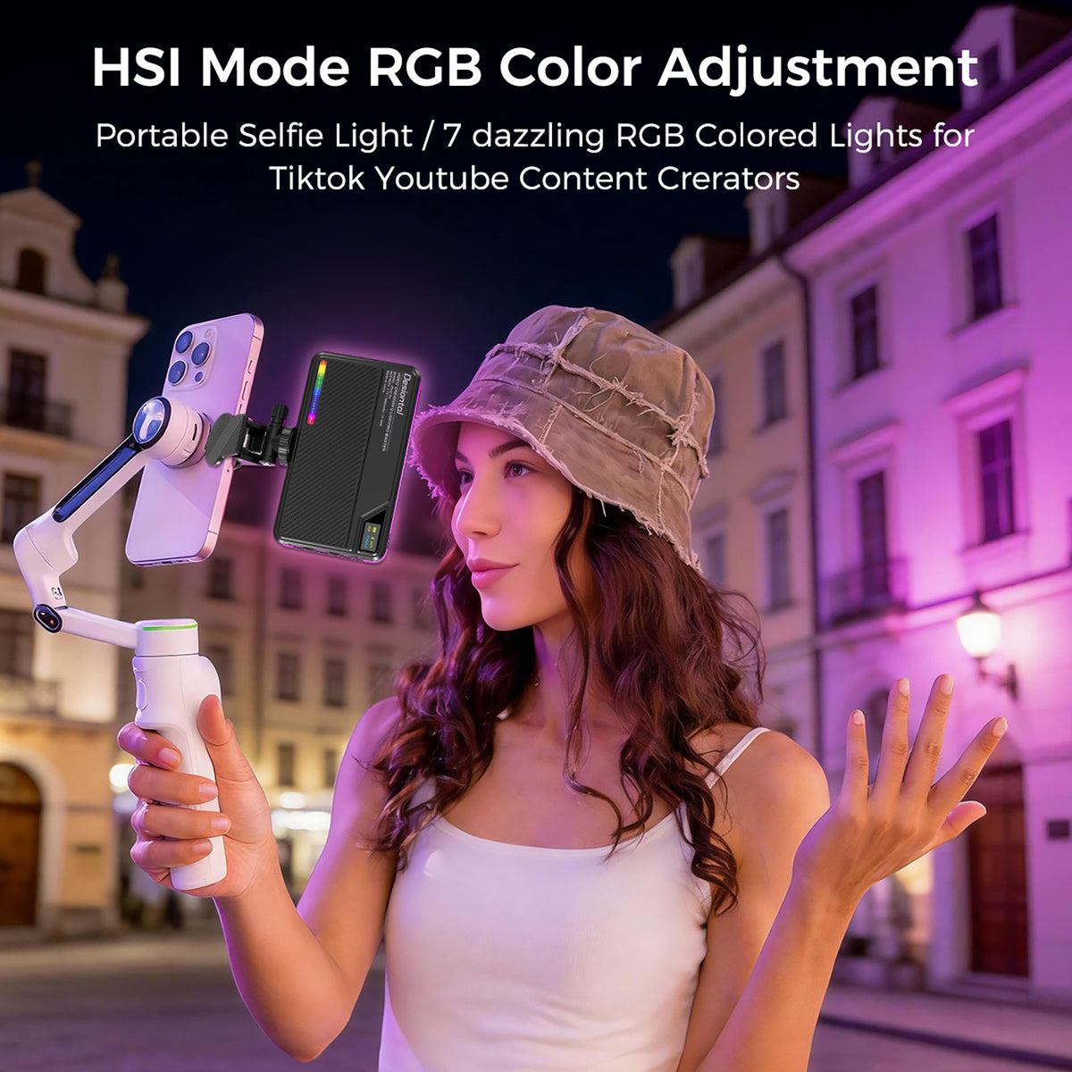 linterna portátil a todo color de luz de relleno de luz de vídeo LED iRealX4 RGB