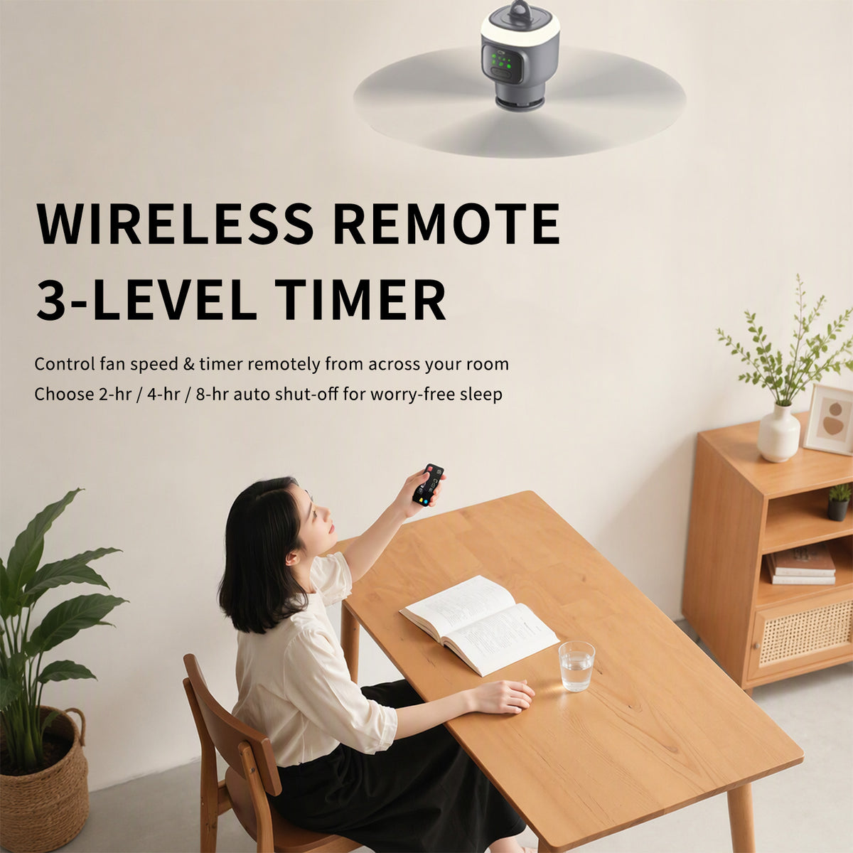 Ventilateur de plafond portable de 45