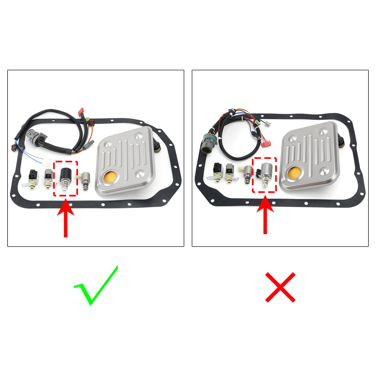 7 Uds 4L80E arnés interno MT1 Kit de solenoide de transmisión cambio EPC para