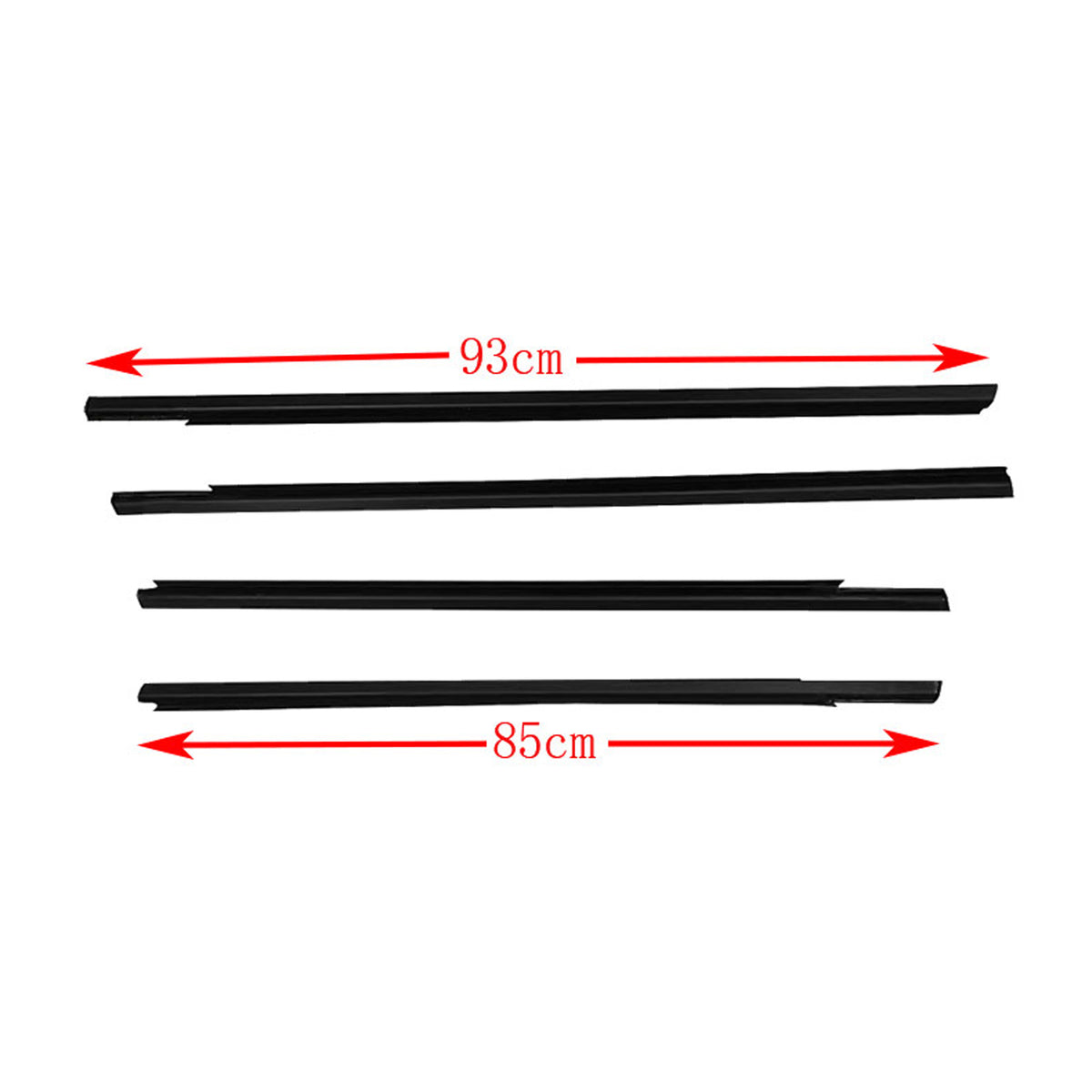 4PCS Joint de vitre de fenêtre Pour Peugeot 301 9802280780 Noir