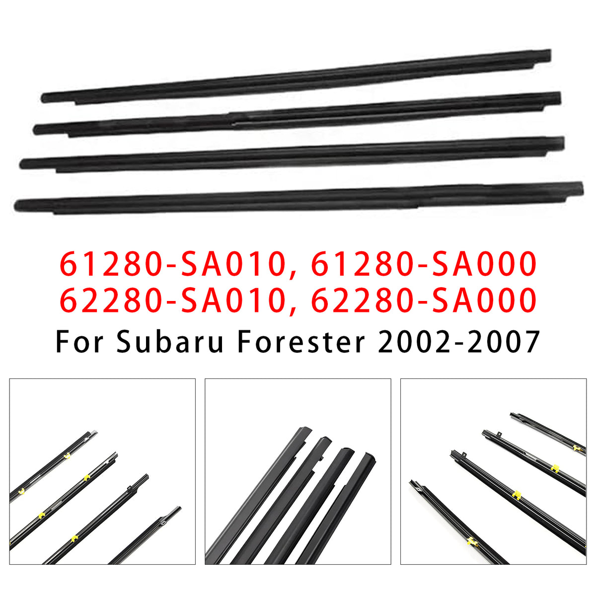 4kpl Oven Molding Tiivistenauha 61280-SA000 Subaru Foresterille