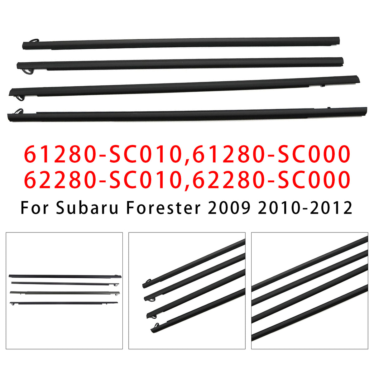4PCS Türform-Dichtungsstreifen 61280-SC010 für Subaru Forester