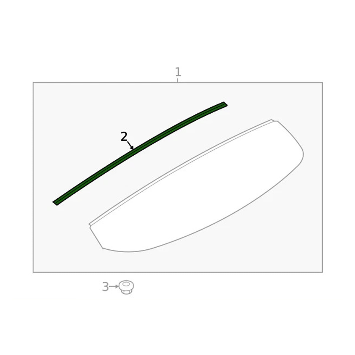 Joint de spoiler de hayon BB5Z-7843720-A Pour Ford Explorer 2011-2015