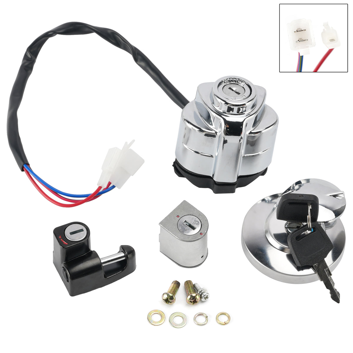 SCHLOSS-KIT-STECKER-Schlüsselsatz für Honda VT 750 C C2 Shadow 750 Spirit 07-09
