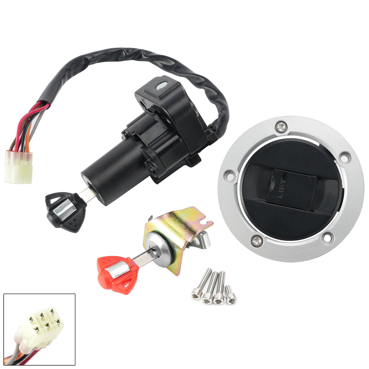 KIT SERRURES BOUCHON Jeu de Clef pour Suzuki GSX 1300 R RA Hayabusa 2008-2020
