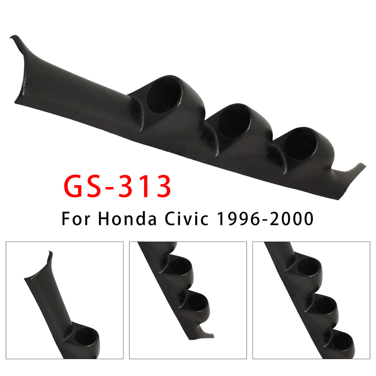 Noir Support Triple Colonne A GS-313 Pour Honda Civic 1996-2000