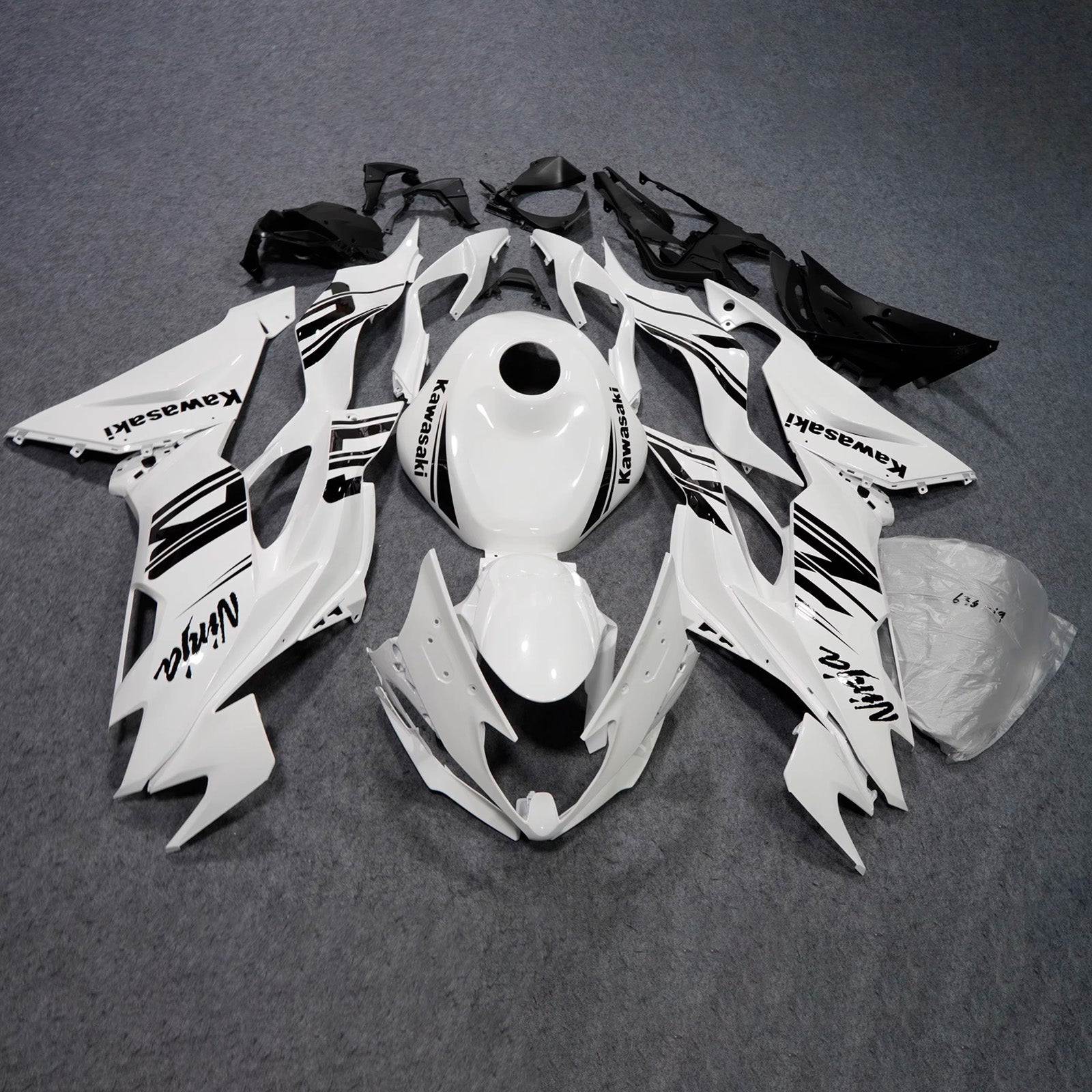 Kit de carénage injecté en plastique ABS compatible avec Kawasaki ZX6R 2019-2023