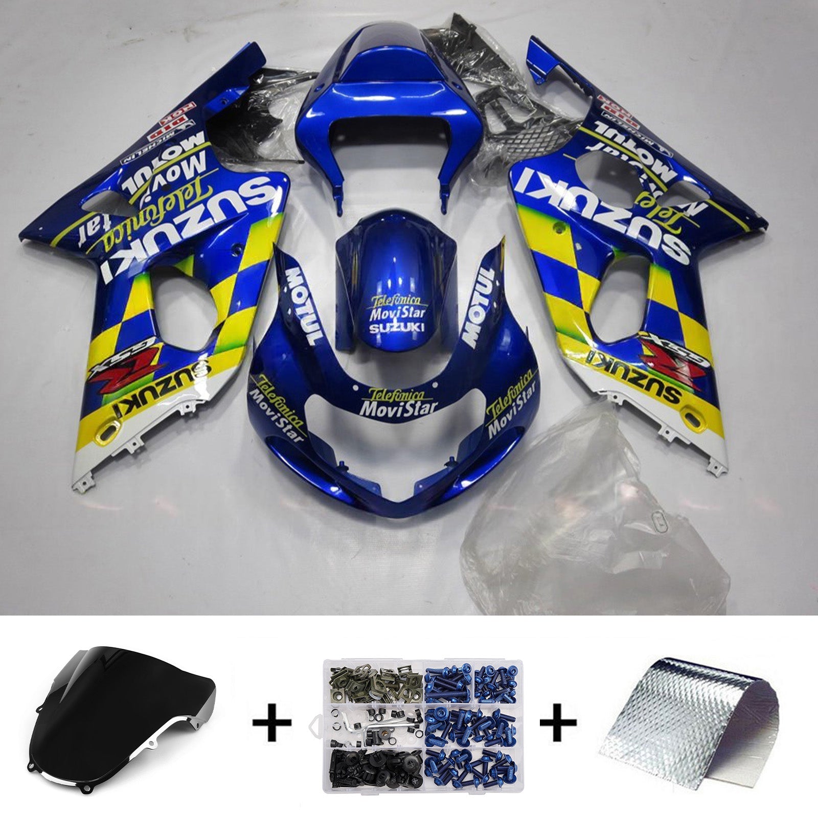 Kit de carénage injecté en plastique ABS pour Suzuki GSXR1000 2000-2002 K1 K2