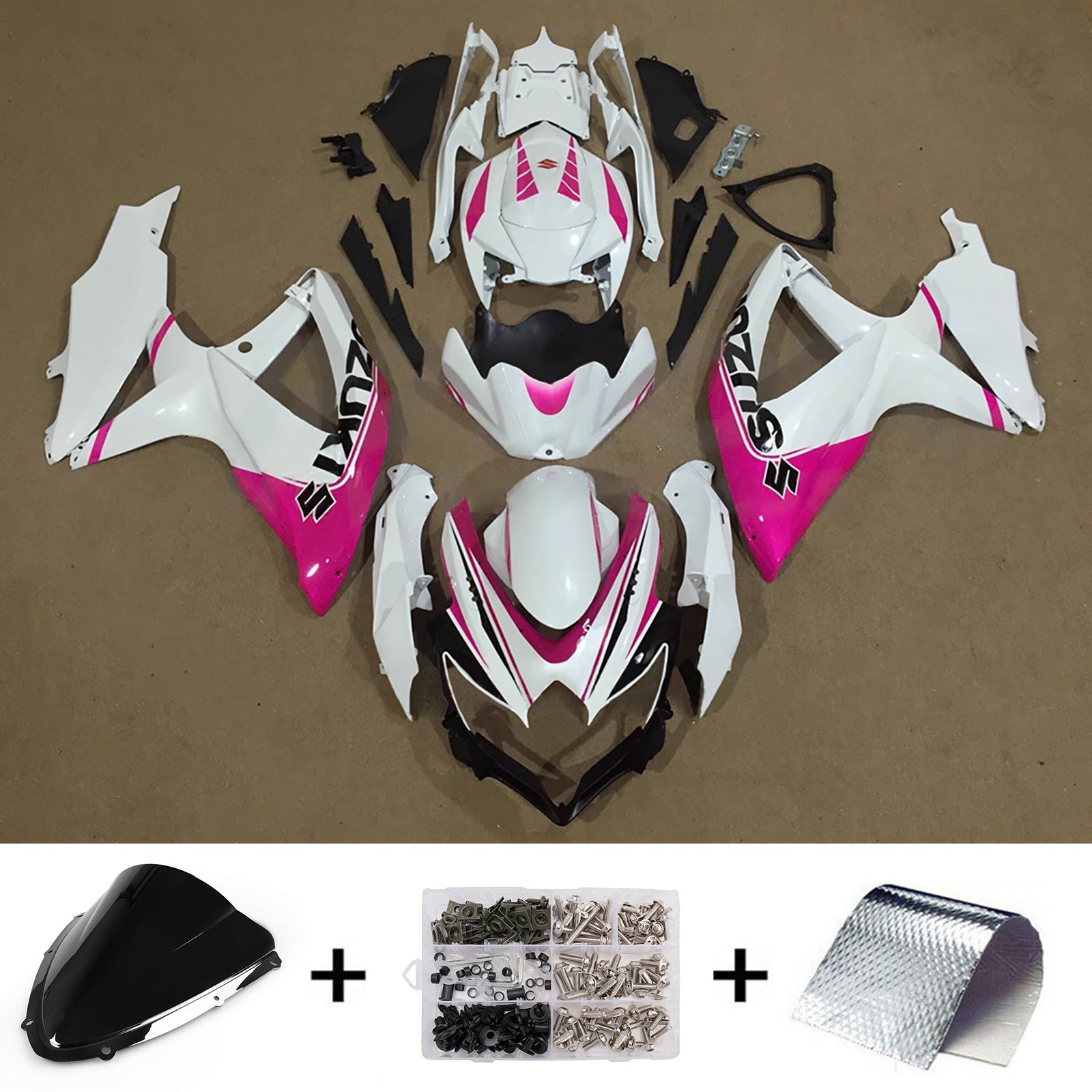 Kit de carénage injecté en plastique ABS pour Suzuki GSXR 600/750 2008-2010 K8