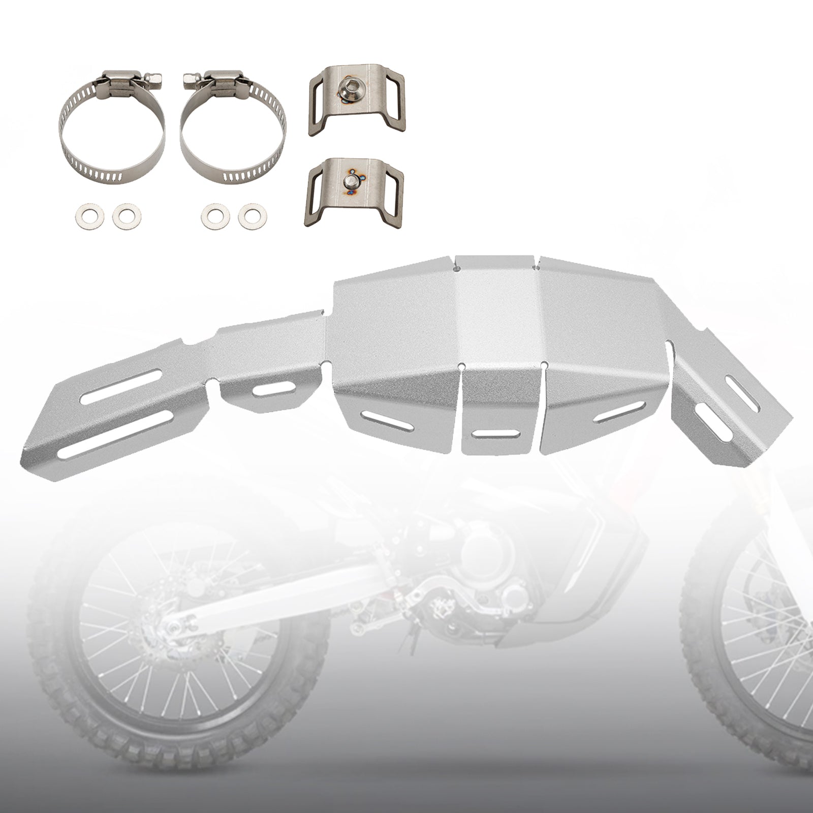 Cover supporto laterale scarico Honda Crf 250 300 2021-2023 Cover decorativa in acciaio