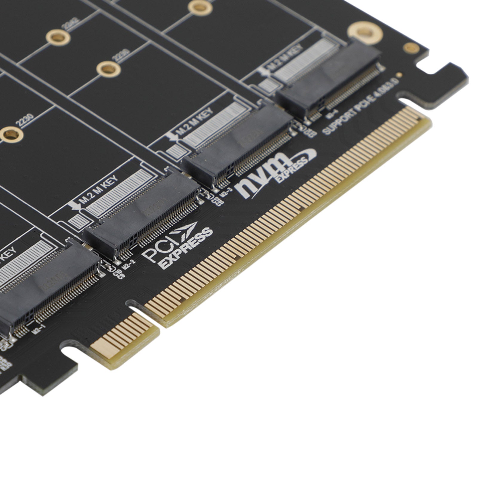 Carte Array 4 Disques NVME PH44 PCI-E X16 avec Répartition de Signal Support M.2 SSD