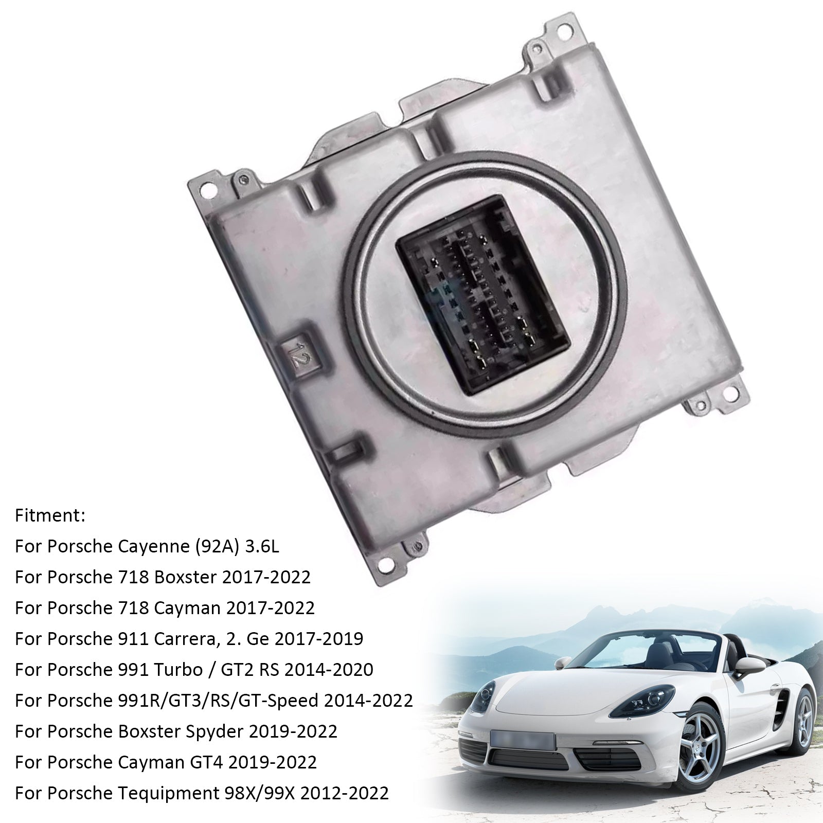 Ballast de module LED de phare Porsche 718 Boxster (2017-2022) 7PP941572BB 95861838500
