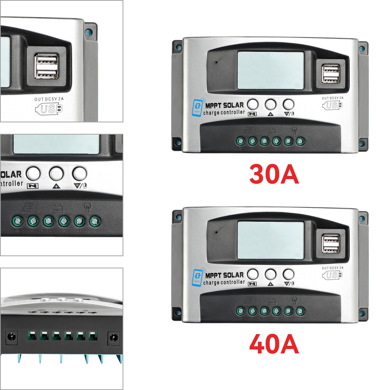 Il controller solare ad alta energia 30A/40A MPPT 0V avvia la batteria di riparazione intelligente