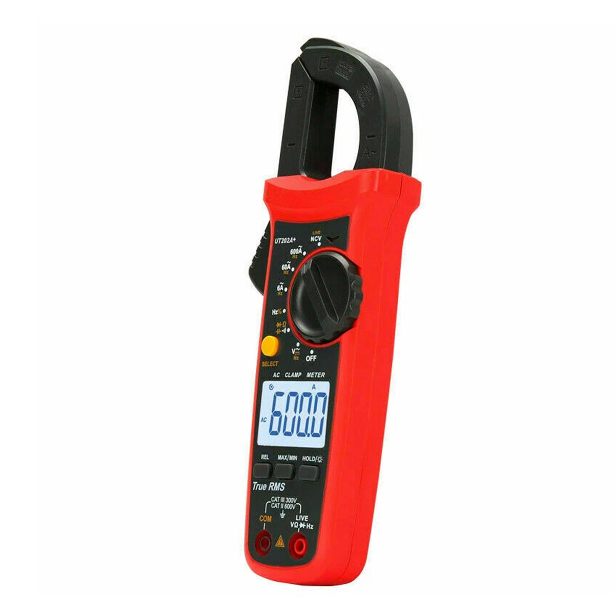 UT202A+ Digitale stroomtang, 6000 tellingen, automatische bereikselectie, True RMS-multimeter, NCV
