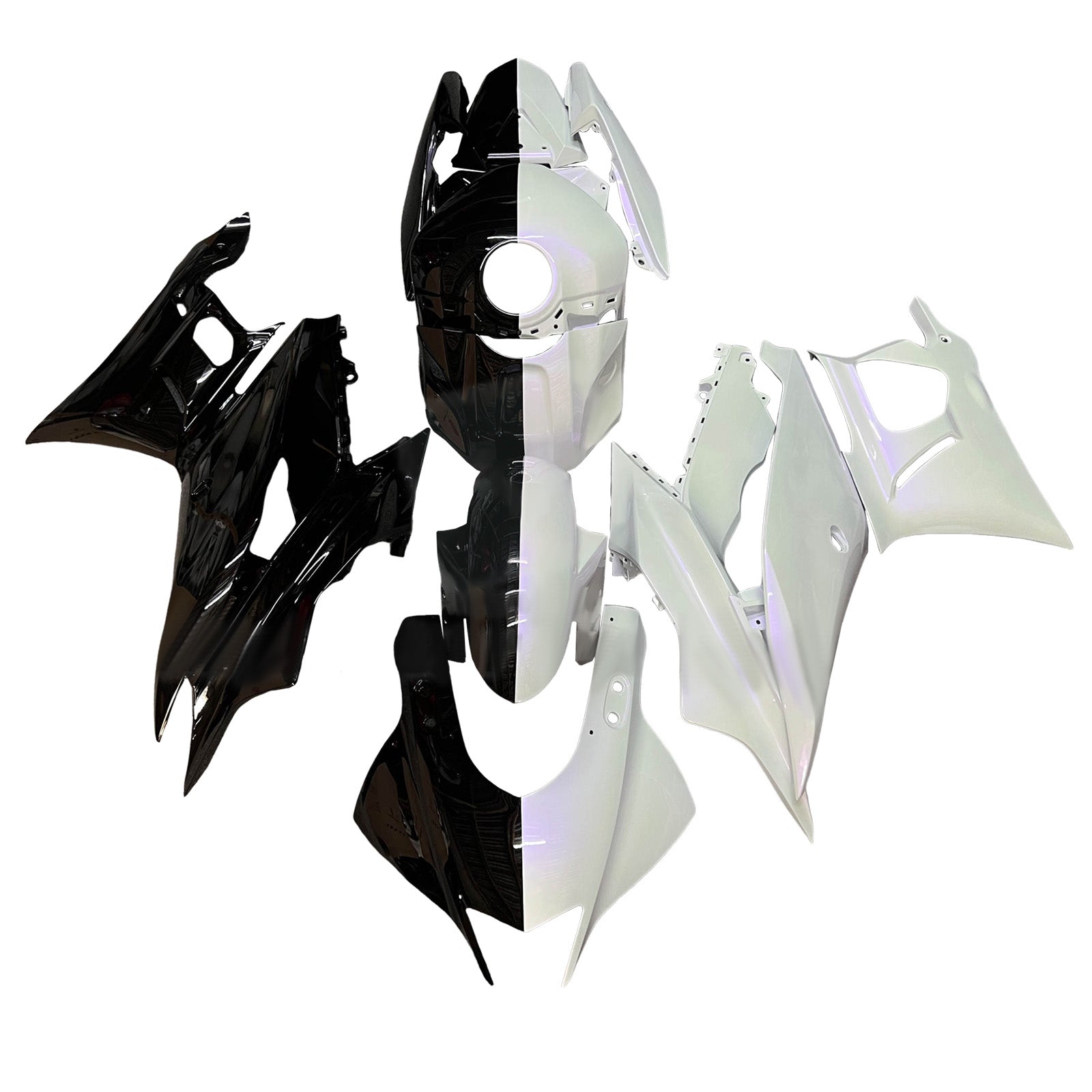 Komplet oklepa z vbrizgano ABS plastiko, združljiv z Yamaho YZF-R3 R25 2019-2021