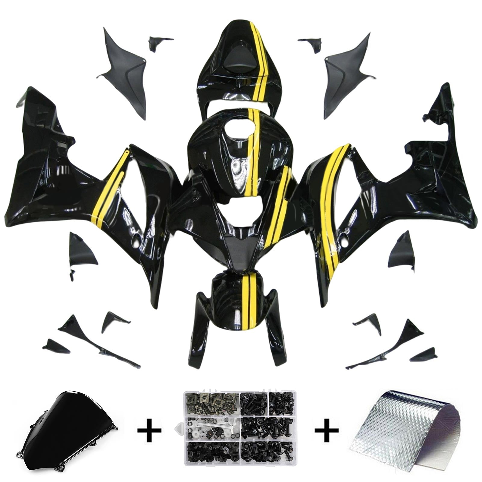 Kit de carénage par injection, carrosserie en plastique ABS pour Honda CBR600RR 2007-2008 F5