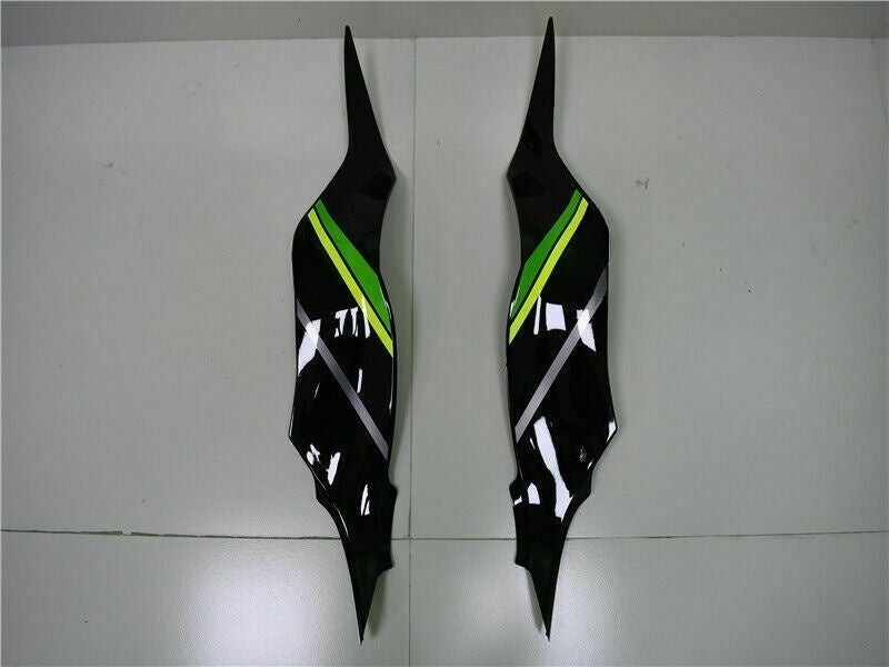 Kit de carénage en plastique moulé par injection vert et noir avec kit de vis pour Kawasaki ZX-6R 2013-2018