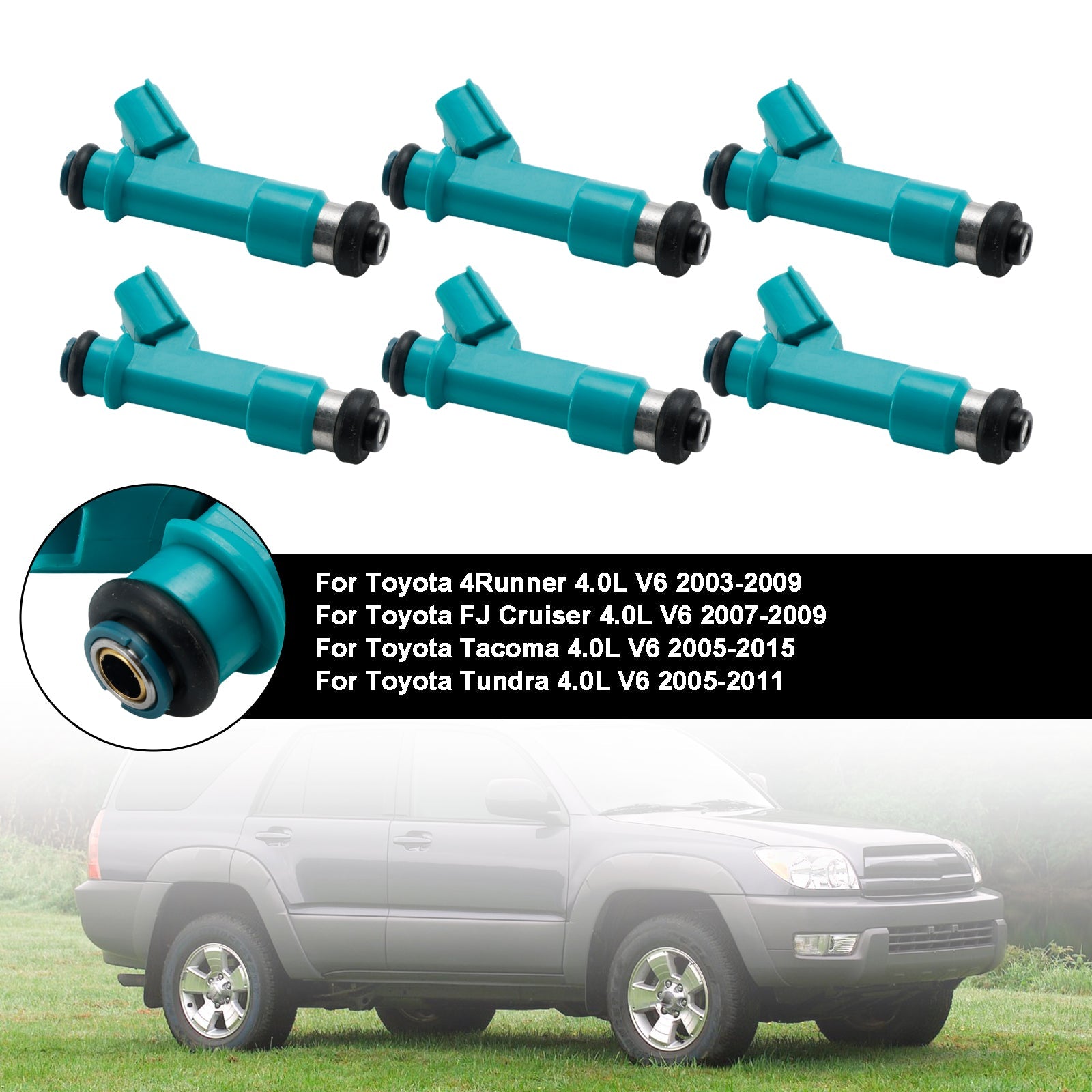 Injecteur de carburant 6 pièces 23250-31060 pour Toyota Tacoma 4Runner FJ Cruiser 23250-31010