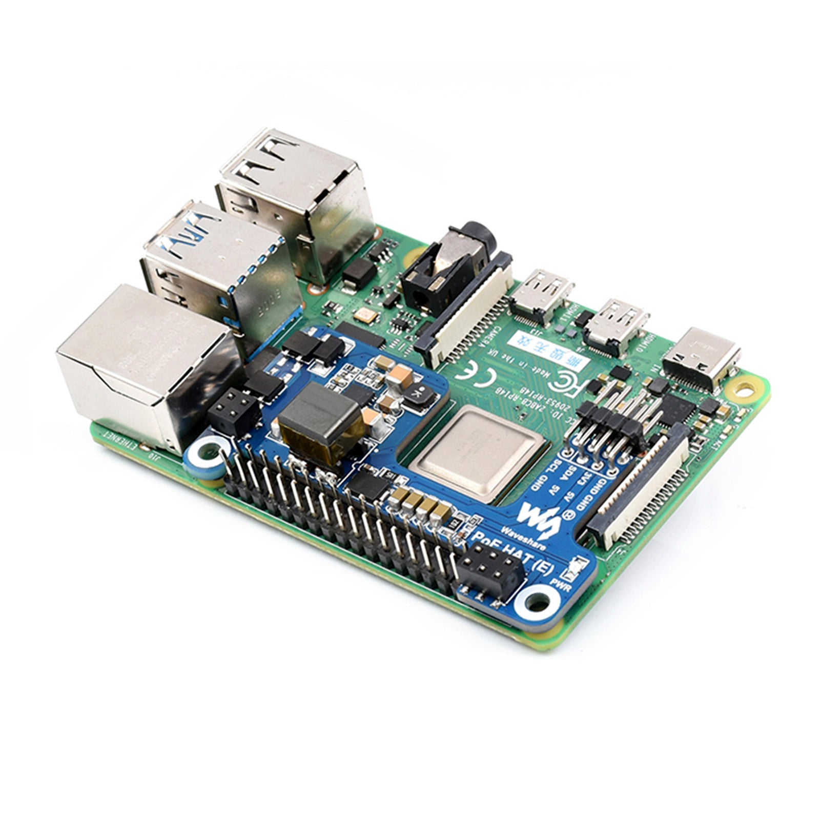 Carte d'extension d'alimentation Ethernet PoE pour Raspberry Pi 4B/3B+